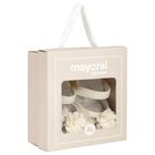Baby Girls Ivory Flower Pre Walker Shoes, 1, hi-res