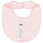 Baby Girls Pink Logo Romper Gift Set, 1, hi-res