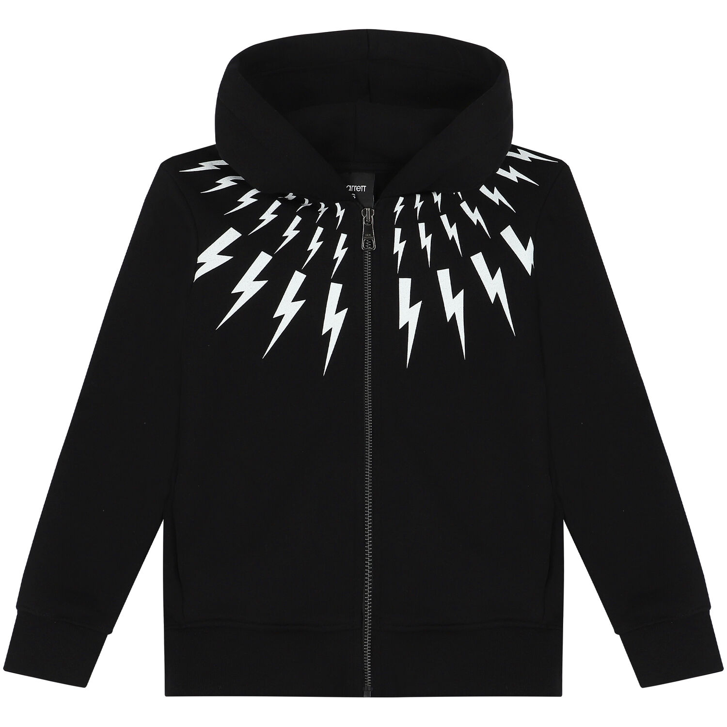 Boys Black Thunder Zip Up Top, 1, hi-res