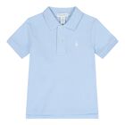 Baby Boys Blue Logo Polo Shirt, 1, hi-res