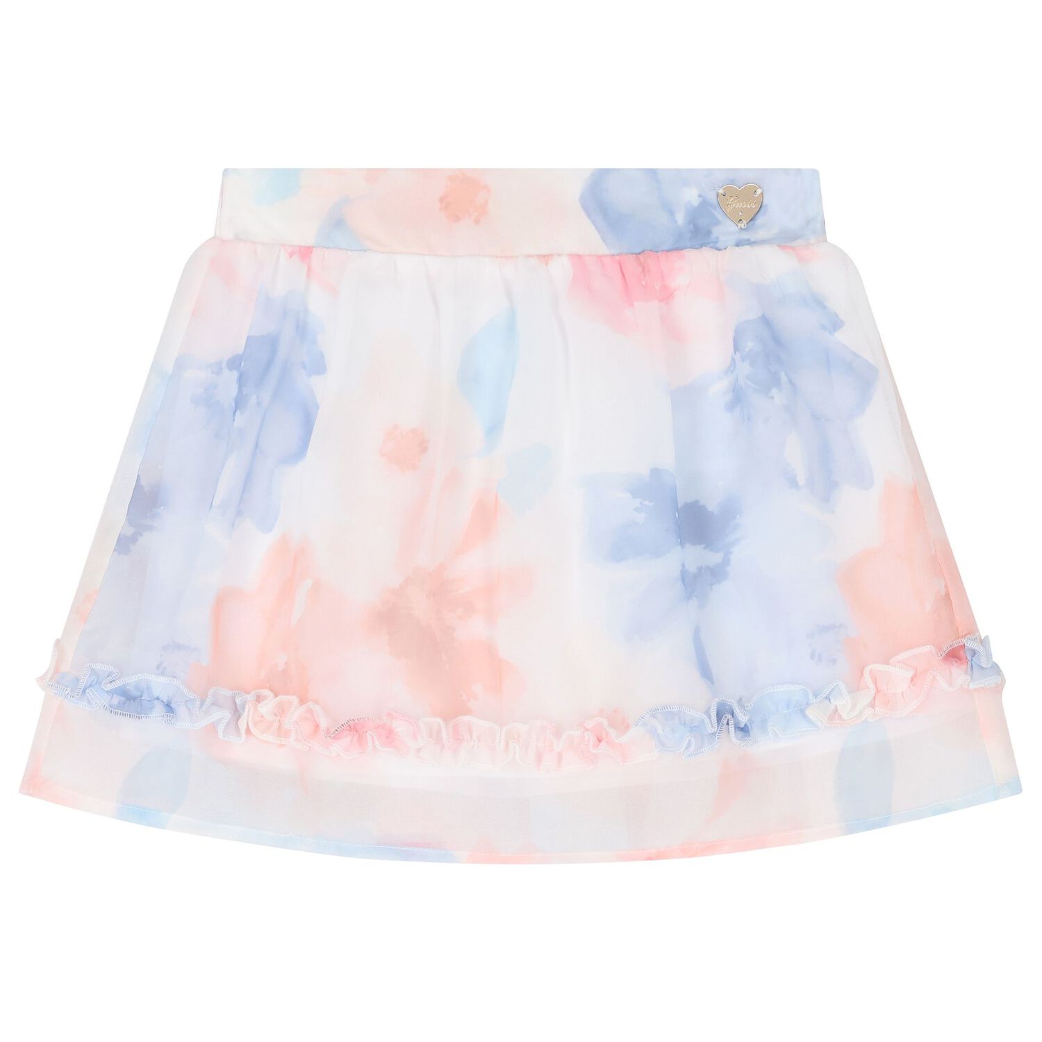 Girls White & Pink Chiffon Skirt Set, 1, hi-res image number null