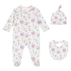 Baby Girls White Azalia Babygrow Set, 1, hi-res