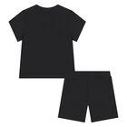 Younger Black Teddy Bear Shorts Set, 2, hi-res