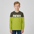 Boys Green Logo Long Sleeve Top, 2, hi-res