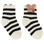 Younger Girls Red & Ivory Heart Socks ( 3 Pack ), 2, hi-res
