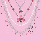 Girls Pink Necklace Dress, 1, hi-res