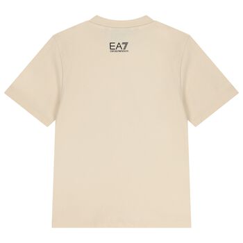 Boys Beige Logo T-Shirt