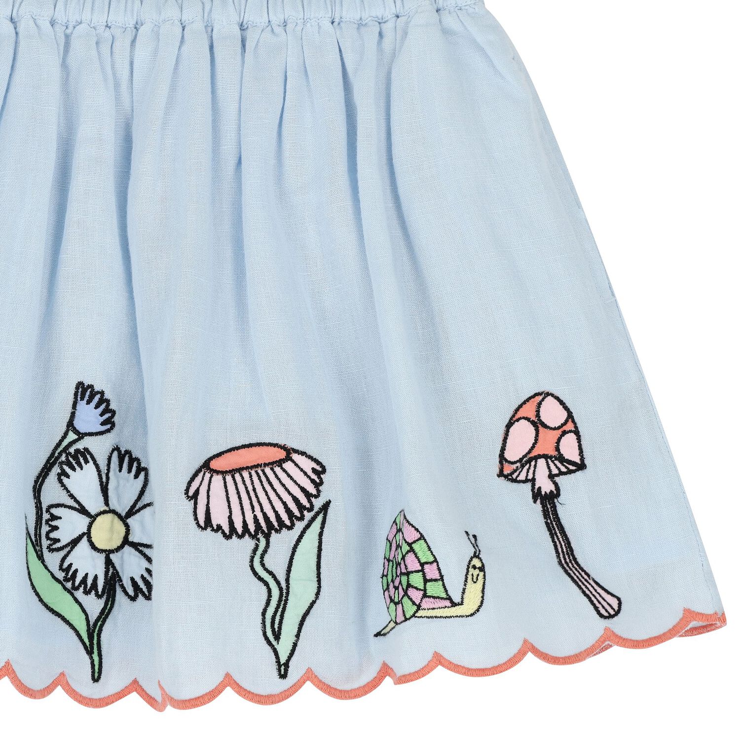 Girls Blue Flower Skirt, 1, hi-res image number null