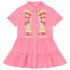 Girls Pink Sequin Bird Dress, 1, hi-res