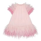 Baby Girls Pink Embellished Tulle Dress, 1, hi-res