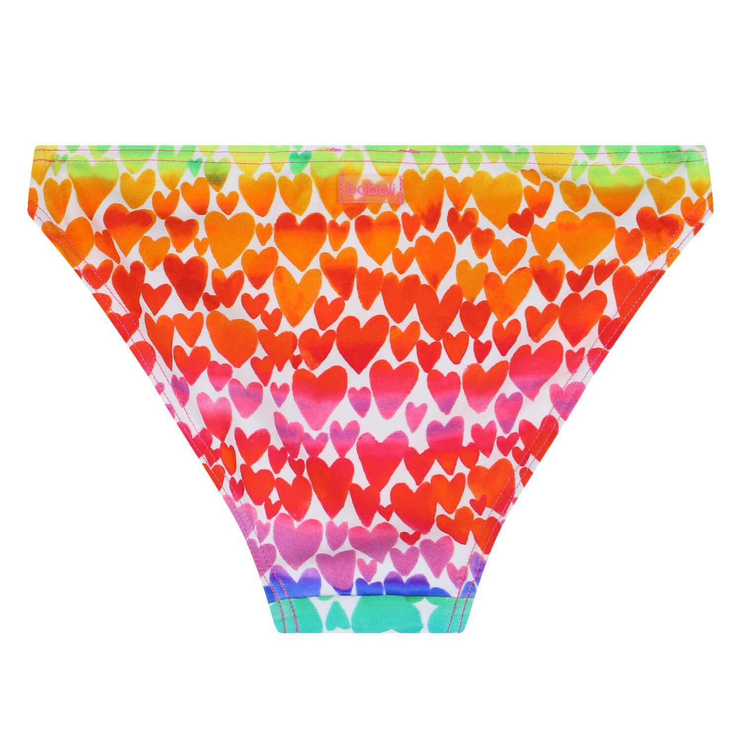 Girls Multi-Coloured Hearts Bikini, 1, hi-res image number null