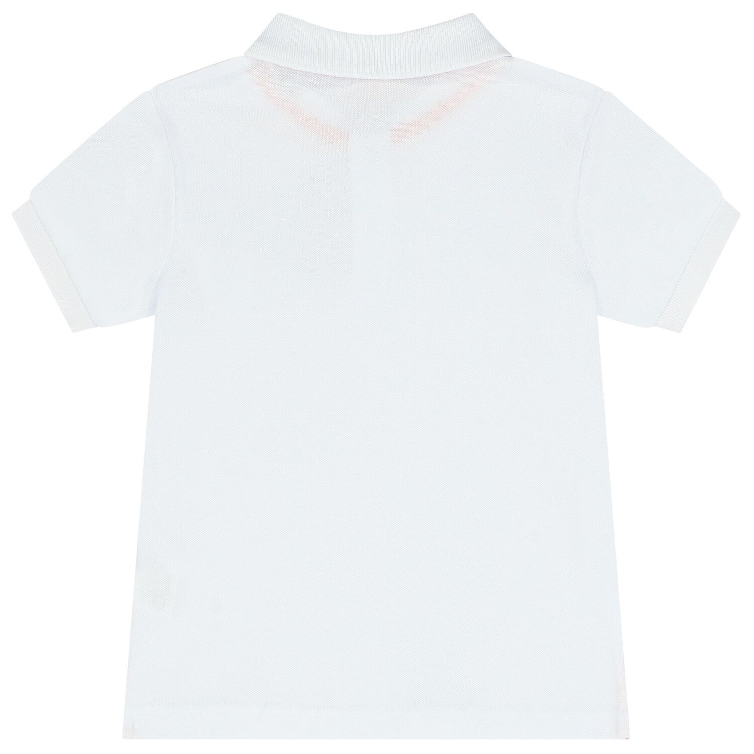 Boys White Logo Polo Shirt, 1, hi-res