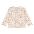 Younger Girls Beige Mouse Long Sleeve Top, 1, hi-res