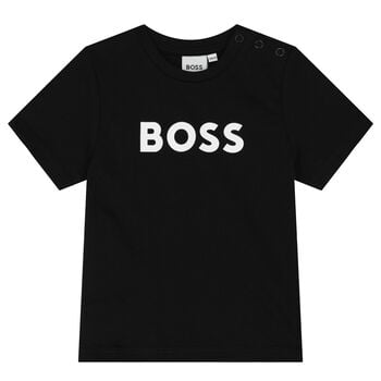Younger Boys Black Logo T-Shirt