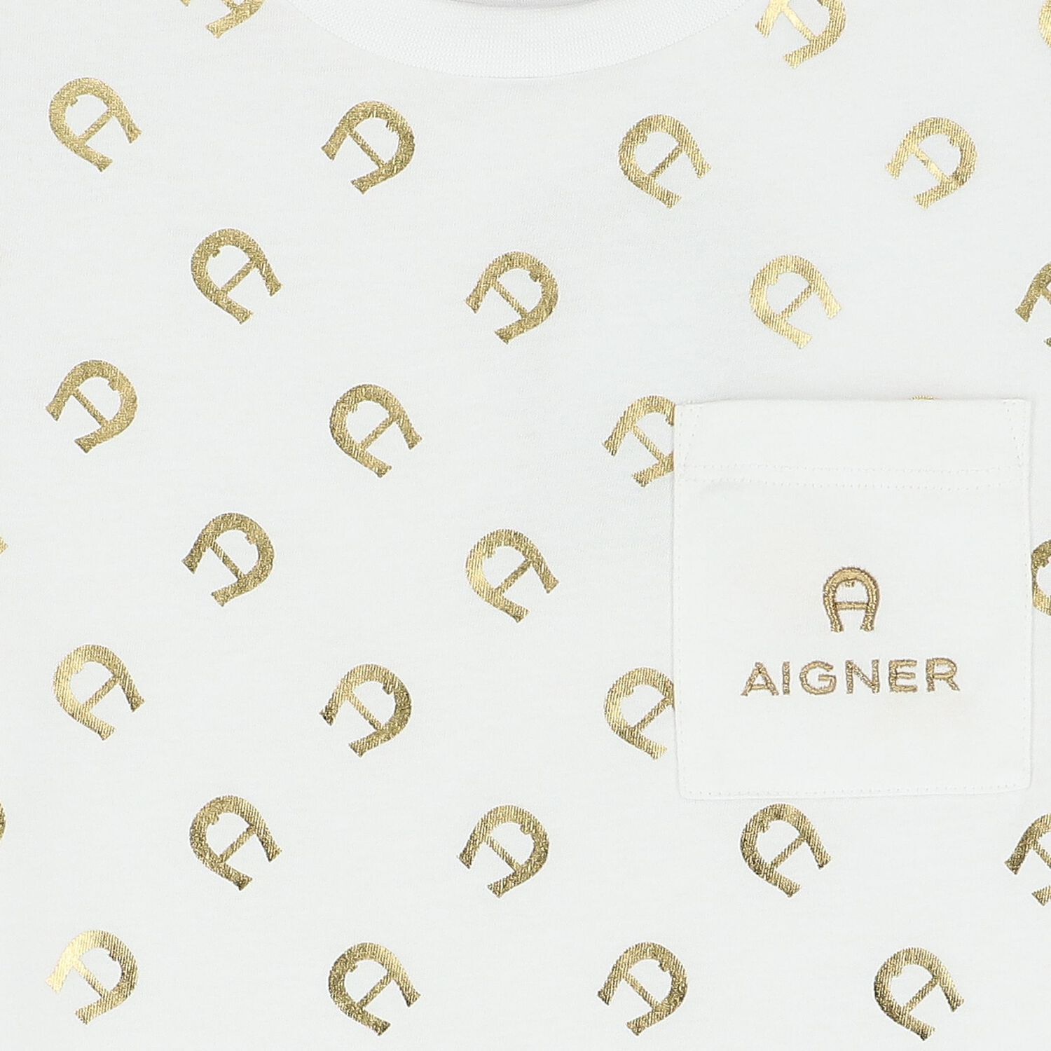 Boys White & Gold Logo T-Shirt, 1, hi-res