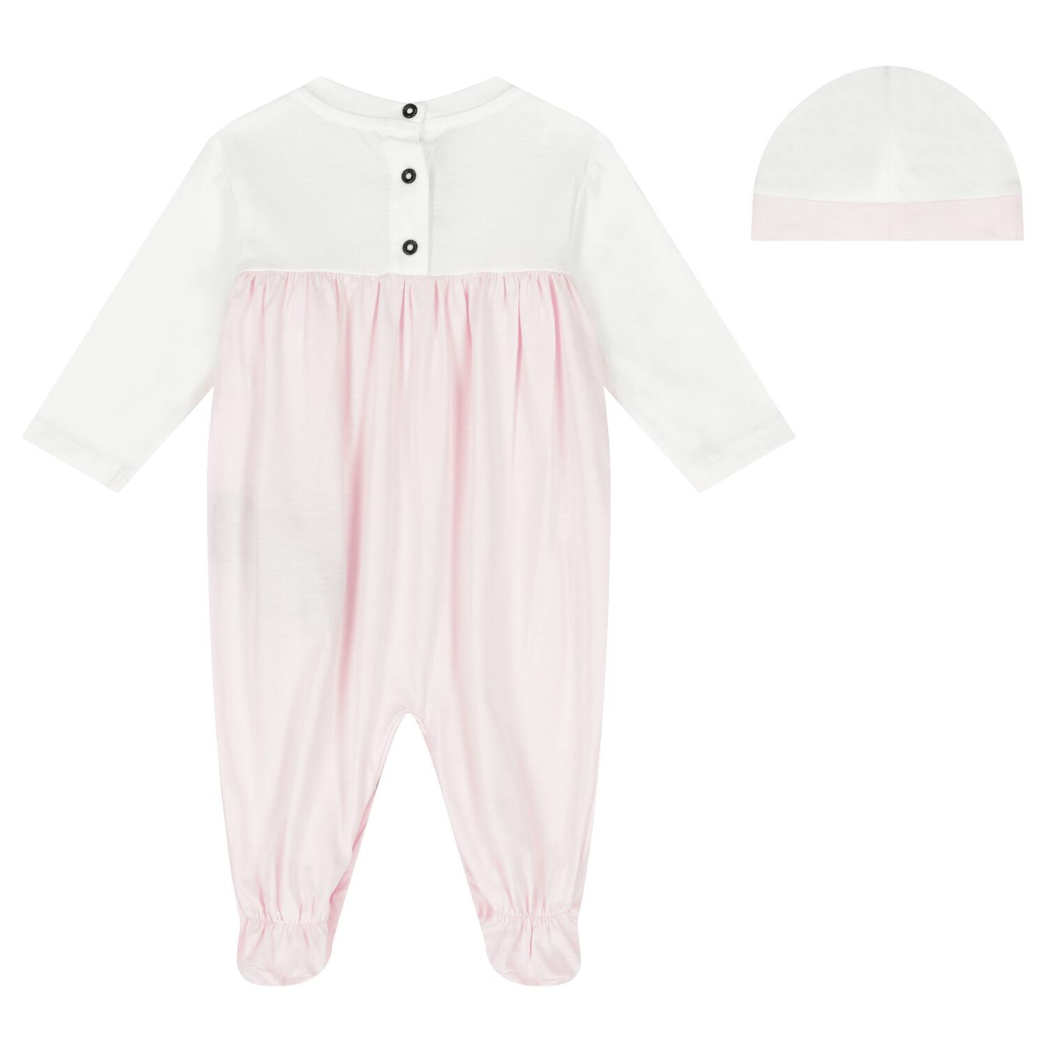 Baby Girls White & Pink Logo Babygrow Gift Set, 1, hi-res