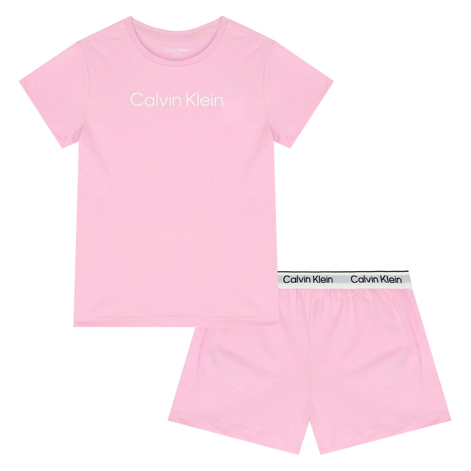 Girls Pink Logo Pyjamas, 1, hi-res