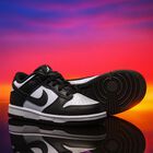 White & Black Retro Dunk Low Trainers, 1, hi-res