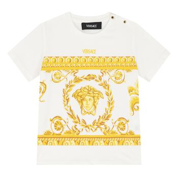 Younger Boys Ivory Medusa Logo T-Shirt