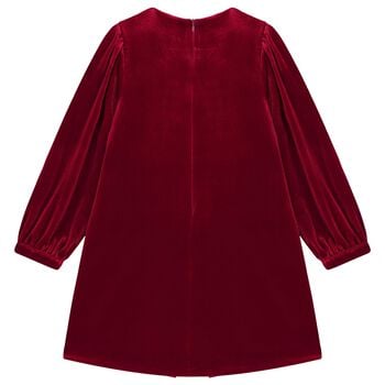 Girls Red Bow Dress