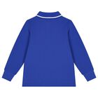 Boys Blue Logo Polo Shirt, 1, hi-res