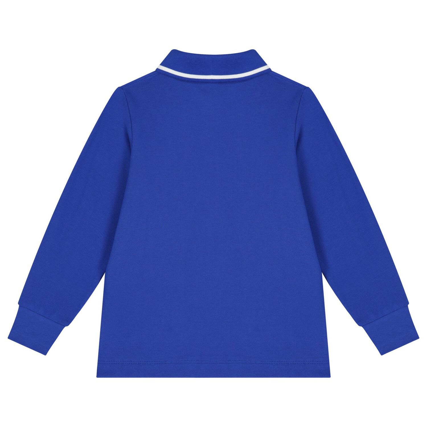 Boys Blue Logo Polo Shirt, 1, hi-res
