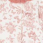 Baby Girls Pink & Ivory Toile De Jouy Babygrow, 1, hi-res