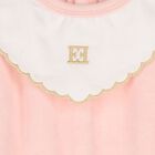 Baby Girls Pink & White Logo Babygrow, 1, hi-res