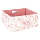 Baby Girls Ivory & Pink Toile De Jouy Accessory Basket, 3, hi-res