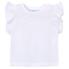 Girls White T-Shirt, 1, hi-res