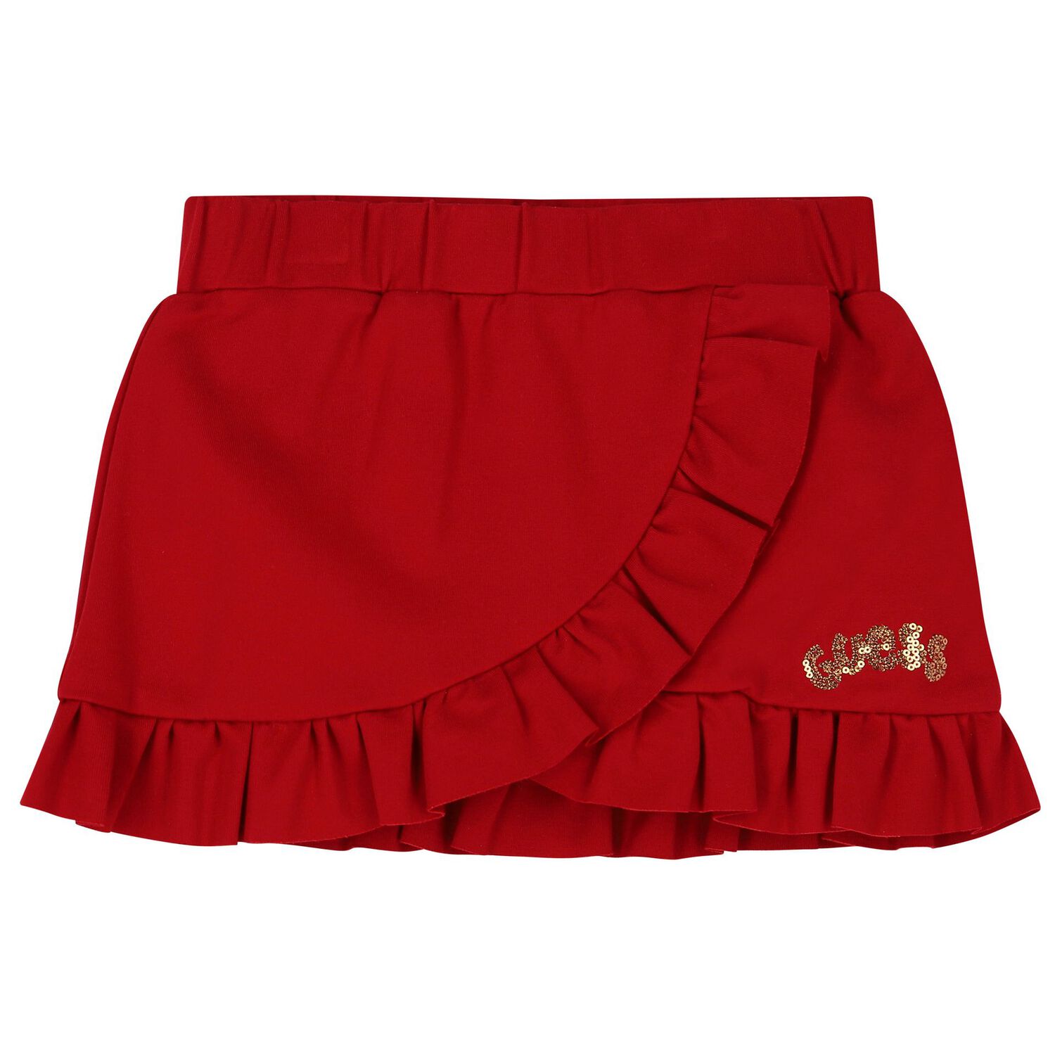 Younger Girls White & Red Skirt Set, 1, hi-res