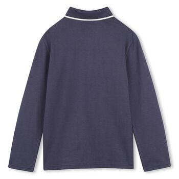 Boys Navy Blue Logo Polo Shirt