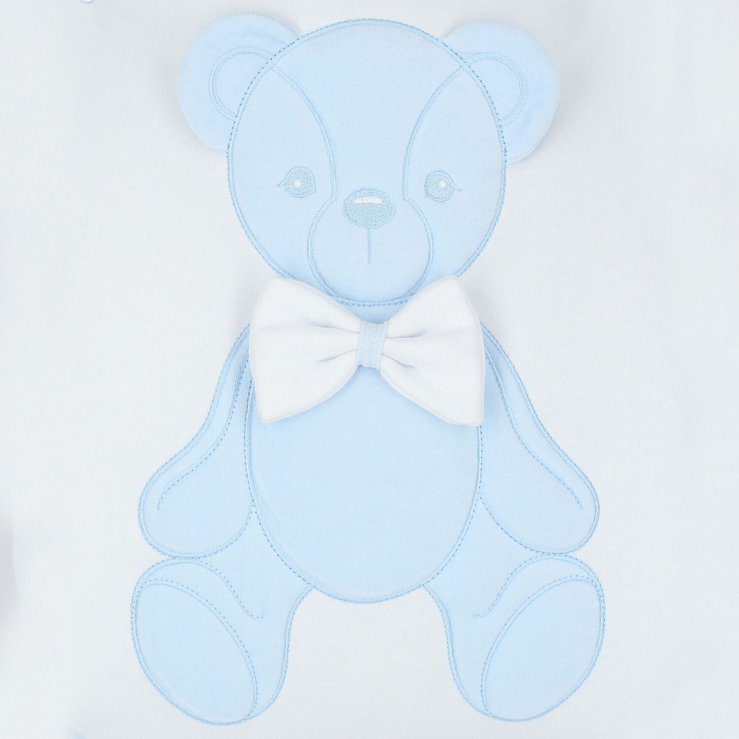 Baby Boys Blue & White Teddy Bear Nest, 1, hi-res