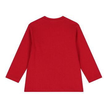 Baby Boys Red Teddy Bear Long Sleeve Top