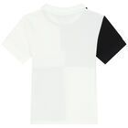 Boys Black & White Logo Polo Shirt, 1, hi-res