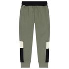 Boys Green Logo Joggers, 2, hi-res