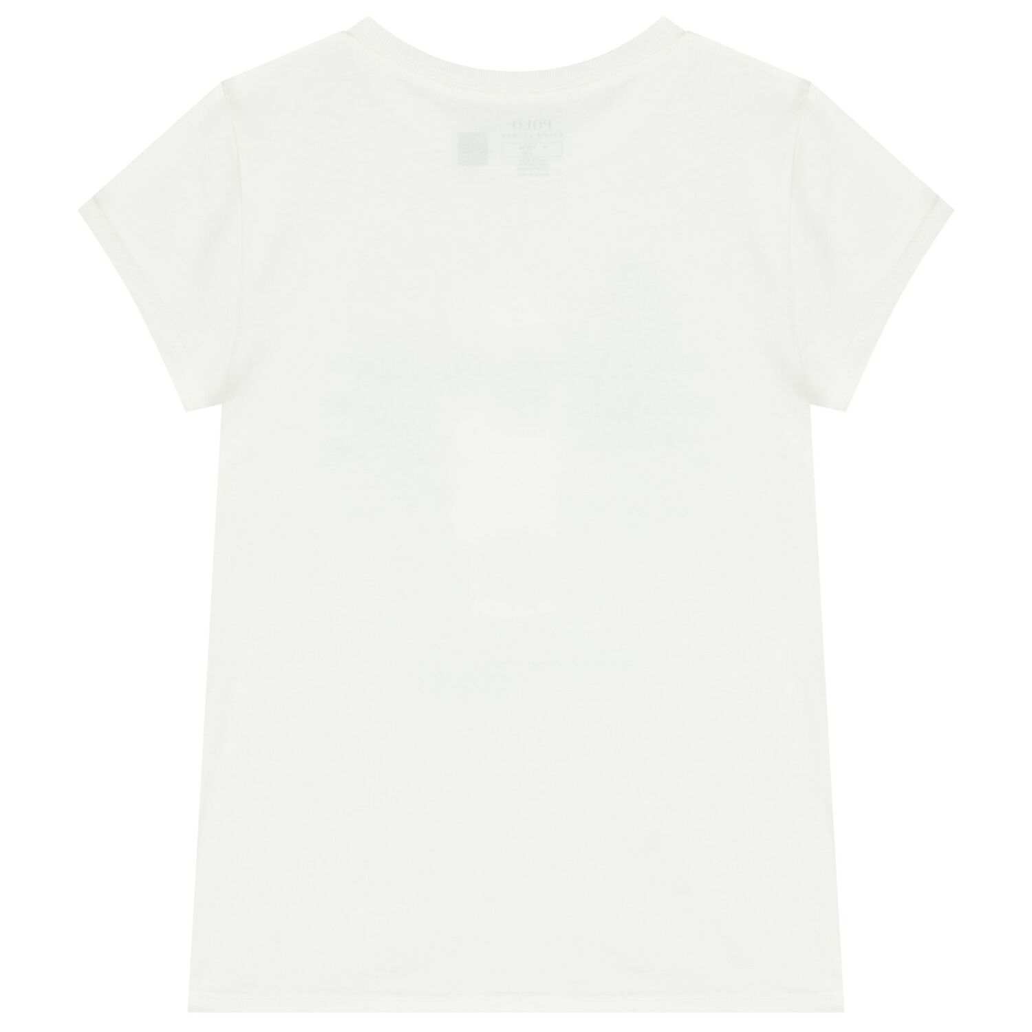 Girls White Polo Bear T-Shirt , 1, hi-res