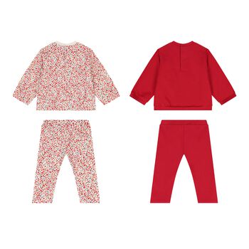Baby Girls Multi-Coloured Floral Leggings Set ( 2-Pack )