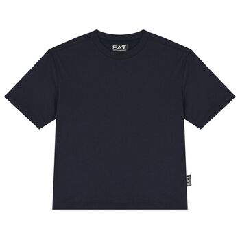 Boys Navy Blue Logo T-Shirt