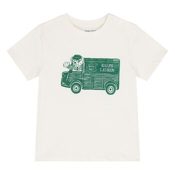 Baby Boys Ivory Polo Bear T-Shirt