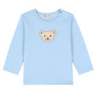 Baby Boys Blue Teddy Long Sleeve Top, 2, hi-res