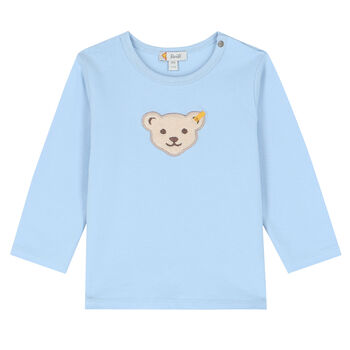Baby Boys Blue Teddy Long Sleeve Top