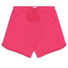 Girls Pink Fringe Shorts, 2, hi-res