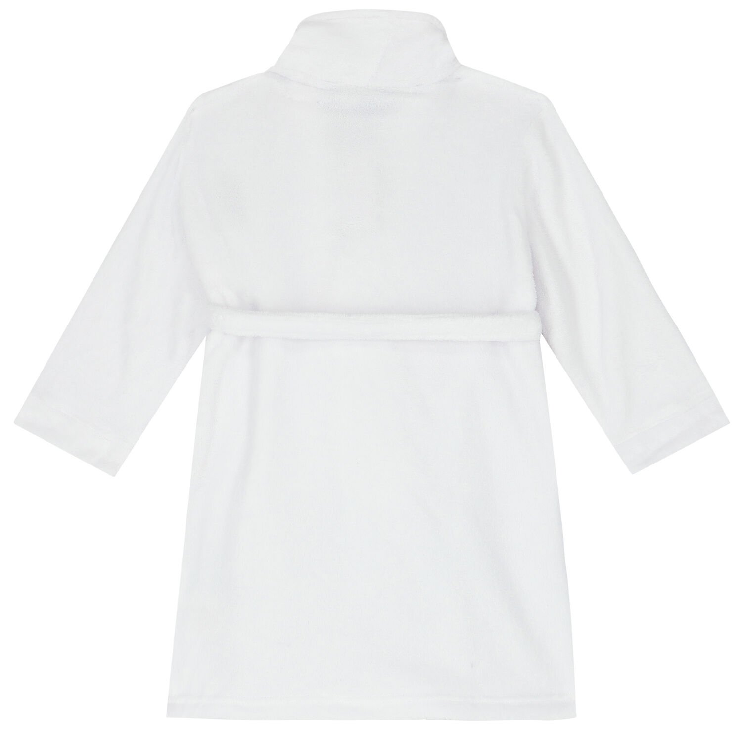 Boys White Polo Bear Bathrobe, 1, hi-res