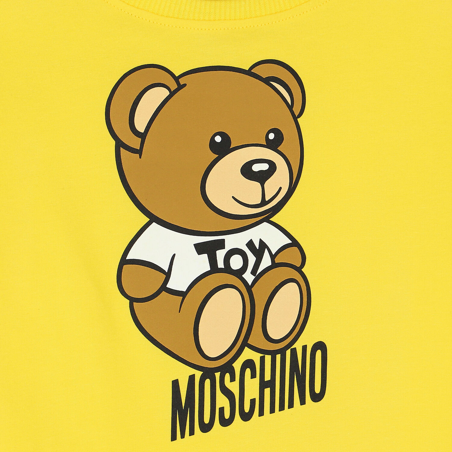 Girls Yellow Teddy Bear Logo Dress, 3, hi-res image number null