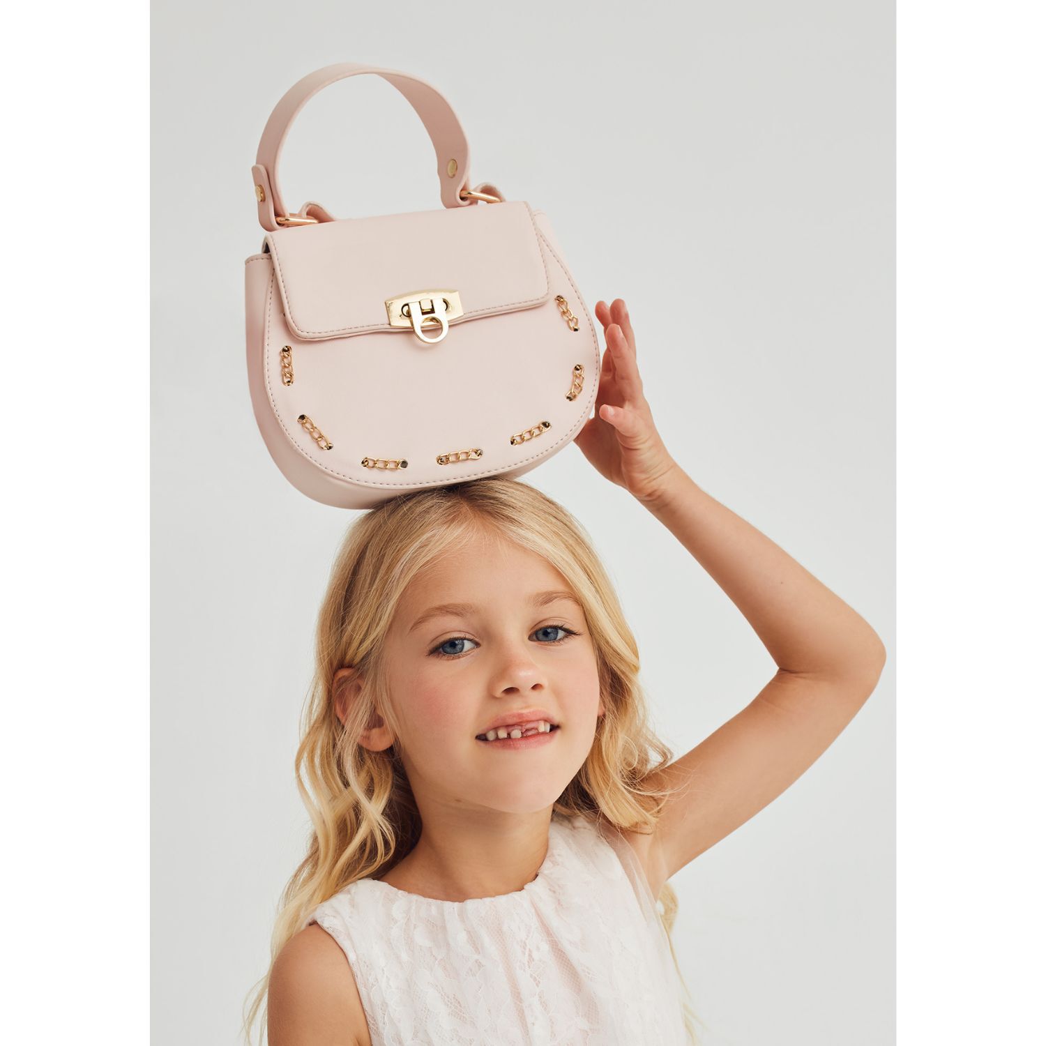 Girls Pink Logo Handbag, 2, hi-res image number null