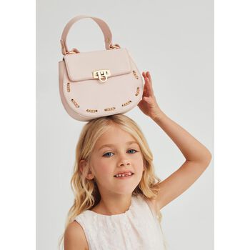 Girls Pink Logo Handbag