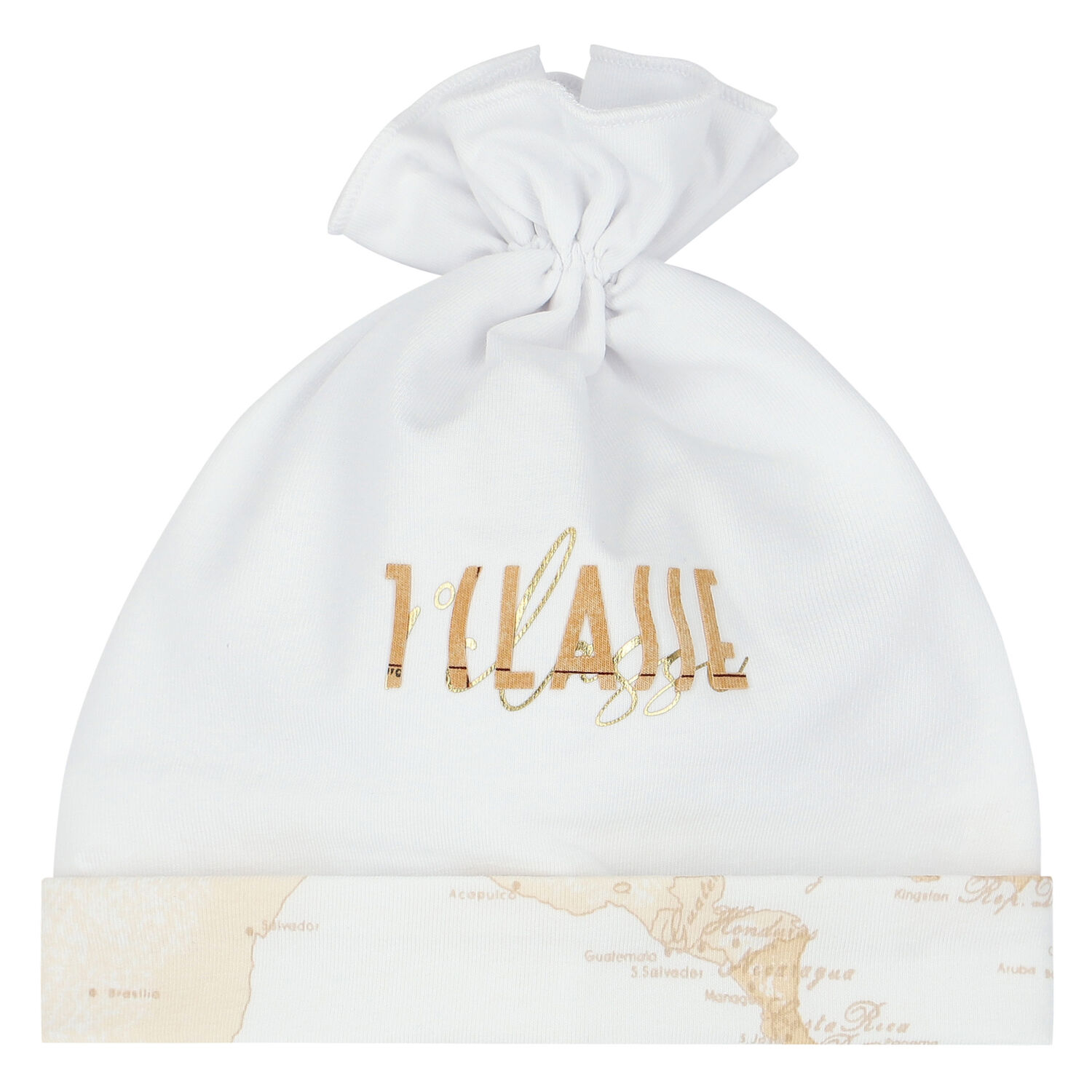 Baby Girls White Logo Hat, 1, hi-res