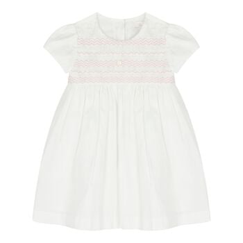 Baby Girls White Smocked Dress