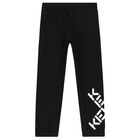 Boys Black Logo Joggers, 1, hi-res
